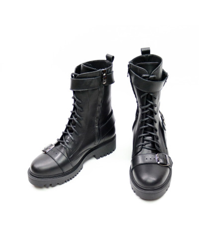 Черевики із чорної шкіри Арт. 12-30R/21855