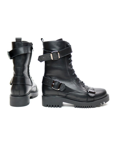 Черевики із чорної шкіри Арт. 12-30R/21855