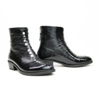 Ботинки из черного наплака с фурнитурой Арт. 306-6