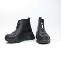 Ботинки из черной кожи с молнией спереди Арт. As-7/21950