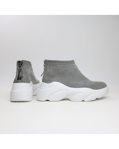 Ботинки из светло-серой замши Арт. As-6/21968