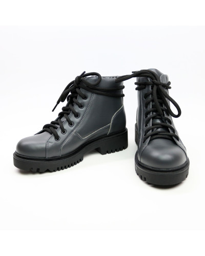 Ботинки со шнуровкой из кожи цвета графит Арт. 51-3/21855