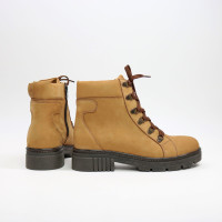 Ботинки со шнуровкой из нубука рыжего цвета Арт. As-4/17Р