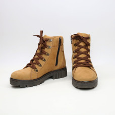 Ботинки со шнуровкой из нубука рыжего цвета Арт. As-4/17Р