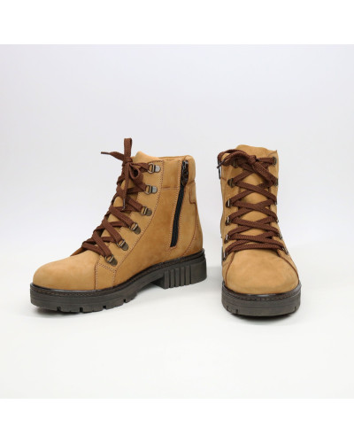 Ботинки со шнуровкой из нубука рыжего цвета Арт. As-4/17Р