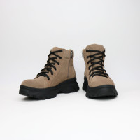 Ботинки со шнуровкой из замши цвета капучино  Арт. As-4/247