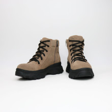 Ботинки со шнуровкой из замши цвета капучино  Арт. As-4/247