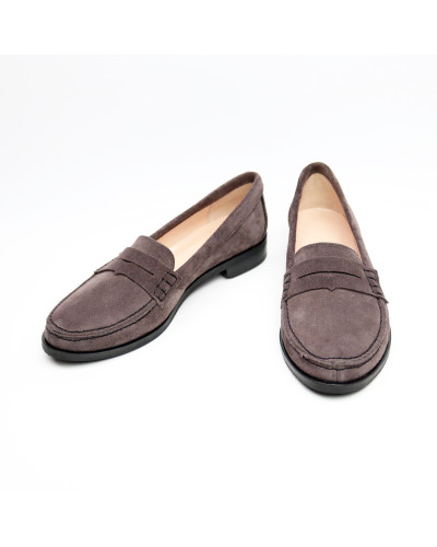 Мокасины из замши цвета какао Арт. 05-10(Mar4)