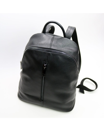 Рюкзак з м'якої шкіри чорного кольору Арт. YS-2878