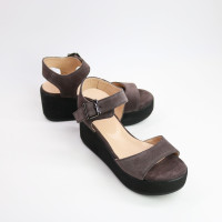 Босоніжки з замші на танкетці Арт. 352-2