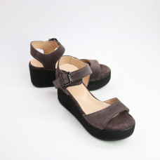 Босоніжки з замші на танкетці Арт. 352-2