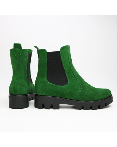 Челсі із зеленої замші  Арт. 12-1(S2)