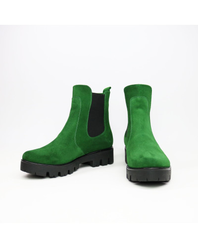 Челсі із зеленої замші  Арт. 12-1(S2)