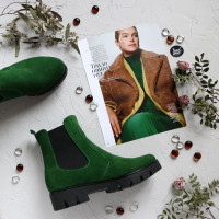 Челсі із зеленої замші Арт. 12-1(S2)