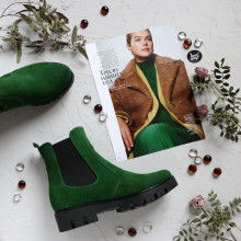 Челсі із зеленої замші Арт. 12-1(S2)