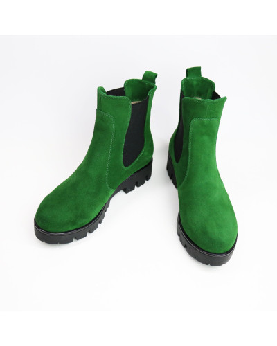 Челсі із зеленої замші  Арт. 12-1(S2)