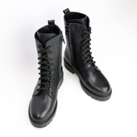 Чорні шкіряні черевики Арт. 12-30/21855б/ф