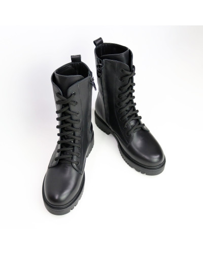 Чорні шкіряні черевики Арт. 12-30/21855б/ф