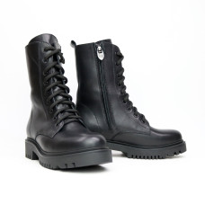 Чорні шкіряні черевики Арт. 12-30/21855б/ф