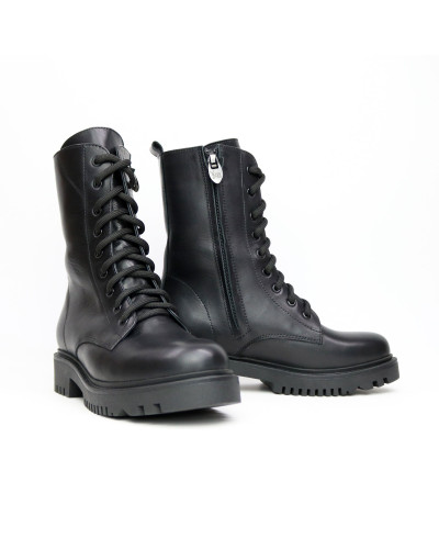 Чорні шкіряні черевики Арт. 12-30/21855б/ф