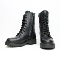 Чорні шкіряні черевики Арт. 12-30/21855б/ф