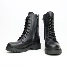 Чорні шкіряні черевики Арт. 12-30/21855б/ф