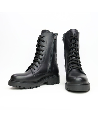 Чорні шкіряні черевики Арт. 12-30/21855б/ф