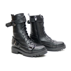 Черевики із чорної шкіри Арт. 12-30R/21855