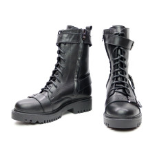 Черевики із чорної шкіри Арт. 12-30R/21855