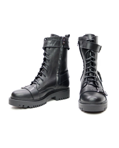 Черевики із чорної шкіри Арт. 12-30R/21855