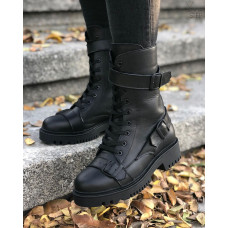 Черевики із чорної шкіри Арт. 12-30R/21855