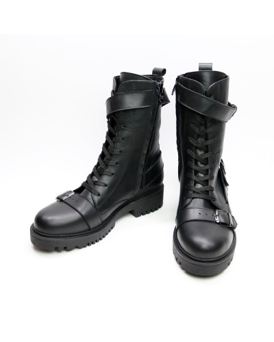 Черевики із чорної шкіри Арт. 12-30R/21855