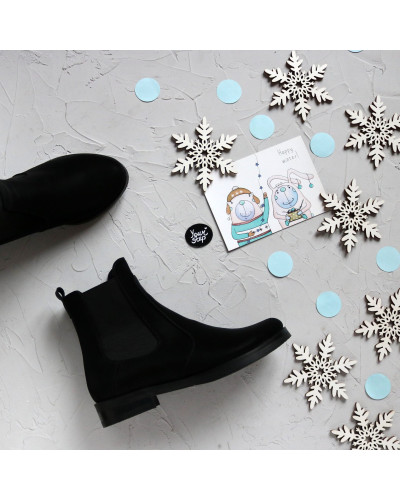 Челсі із чорного нубуку 12-1V