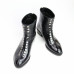 Ботинки из черного наплака с фурнитурой Арт. 306-6