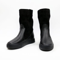 Ботинки из кожи и замши черного цвета Арт. 12-2/21852