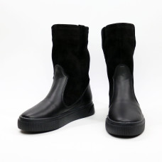 Ботинки из кожи и замши черного цвета Арт. 12-2/21852