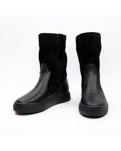 Ботинки из кожи и замши черного цвета Арт. 12-2/21852