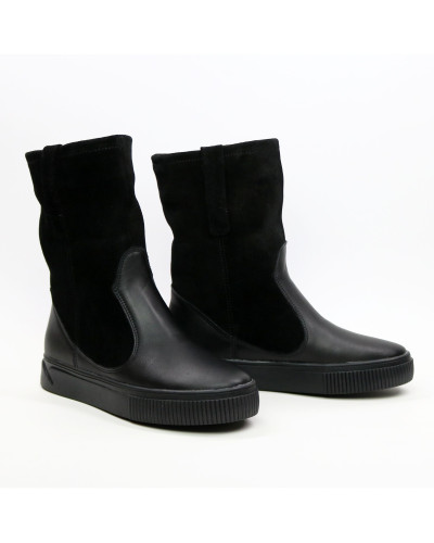 Ботинки из кожи и замши черного цвета Арт. 12-2/21852