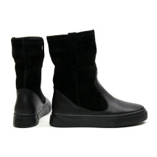 Ботинки из кожи и замши черного цвета Арт. 12-2/21852