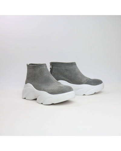 Ботинки из светло-серой замши Арт. As-6/21968