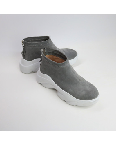 Ботинки из светло-серой замши Арт. As-6/21968