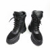 Ботинки со шнуровкой из черной кожи и замши Арт. As-2P/247