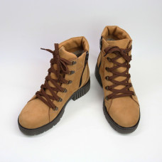 Ботинки со шнуровкой из нубука рыжего цвета Арт. As-4/17Р