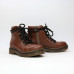 Ботинки со шнуровкой из рыжей кожи Арт. As-4/025P