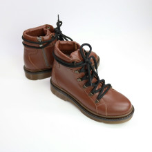 Ботинки со шнуровкой из рыжей кожи Арт. As-4/025P