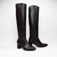 Класичні чоботи зі шкіри на підборах Арт. 657-14/47Ок