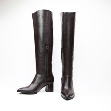 Класичні чоботи зі шкіри на підборах Арт. 657-14/47Ок