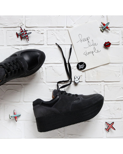 Кросівки з сірої замші Арт. 15-2/21873