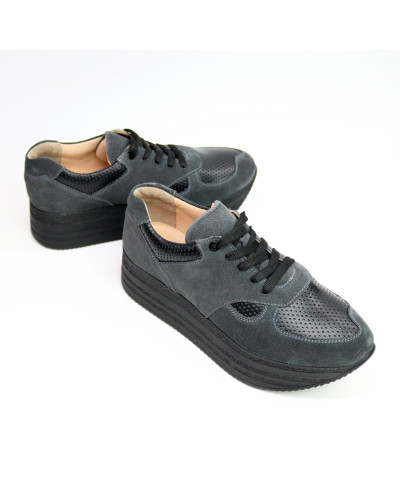 Кросівки з сірої замші Арт. 15-2/21873