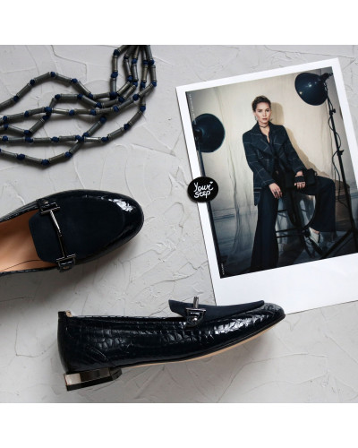 Лофери синього кольору Арт. 156-1-2578